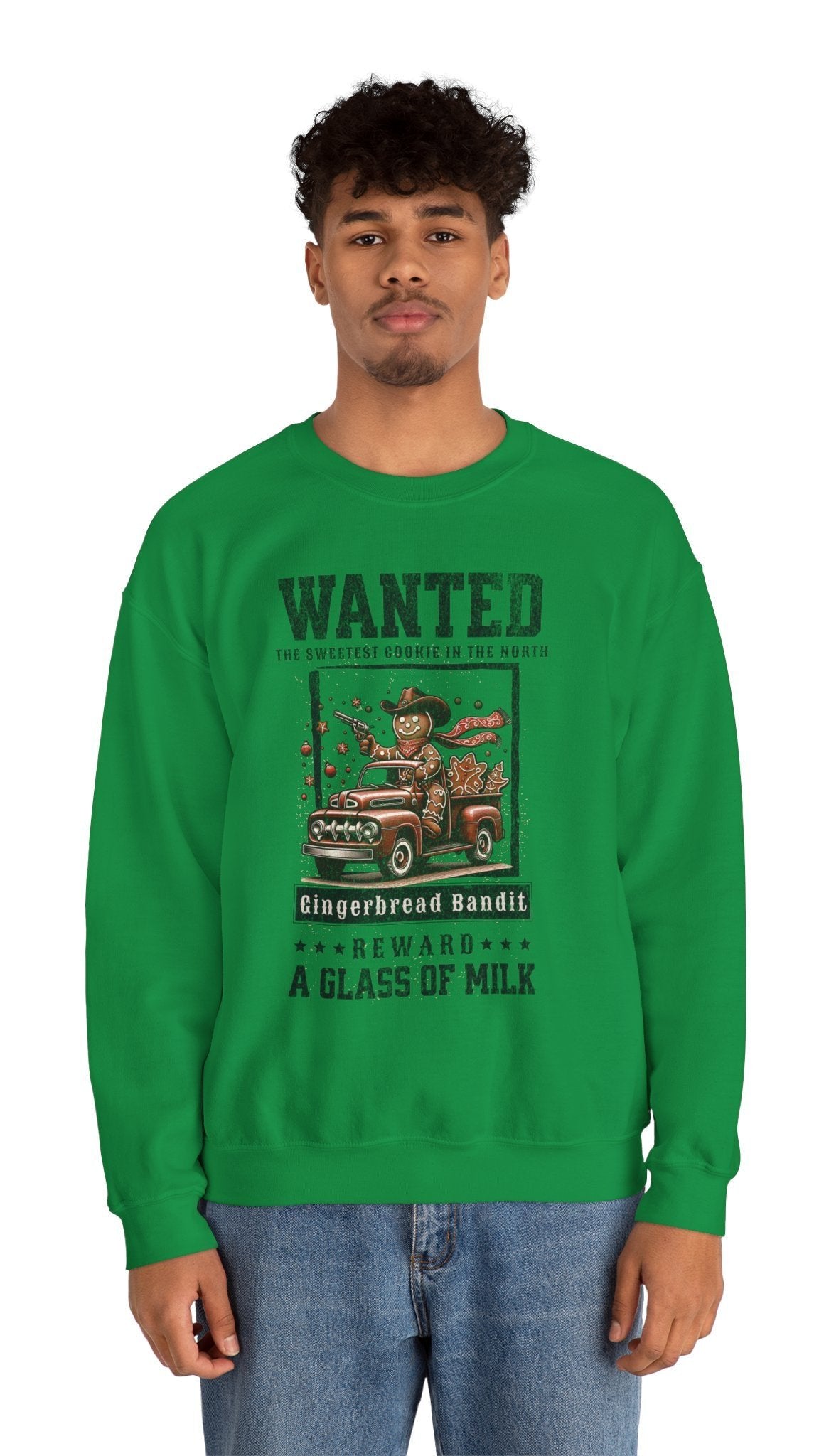 Gingerbread Bandit Sweatshirt. Cowboy. Christmas Cookies. Baking. Western Christmas