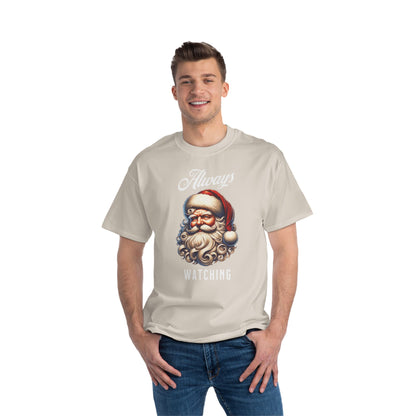 Always Watching Santa Claus T-Shirt. Naughty or nice.