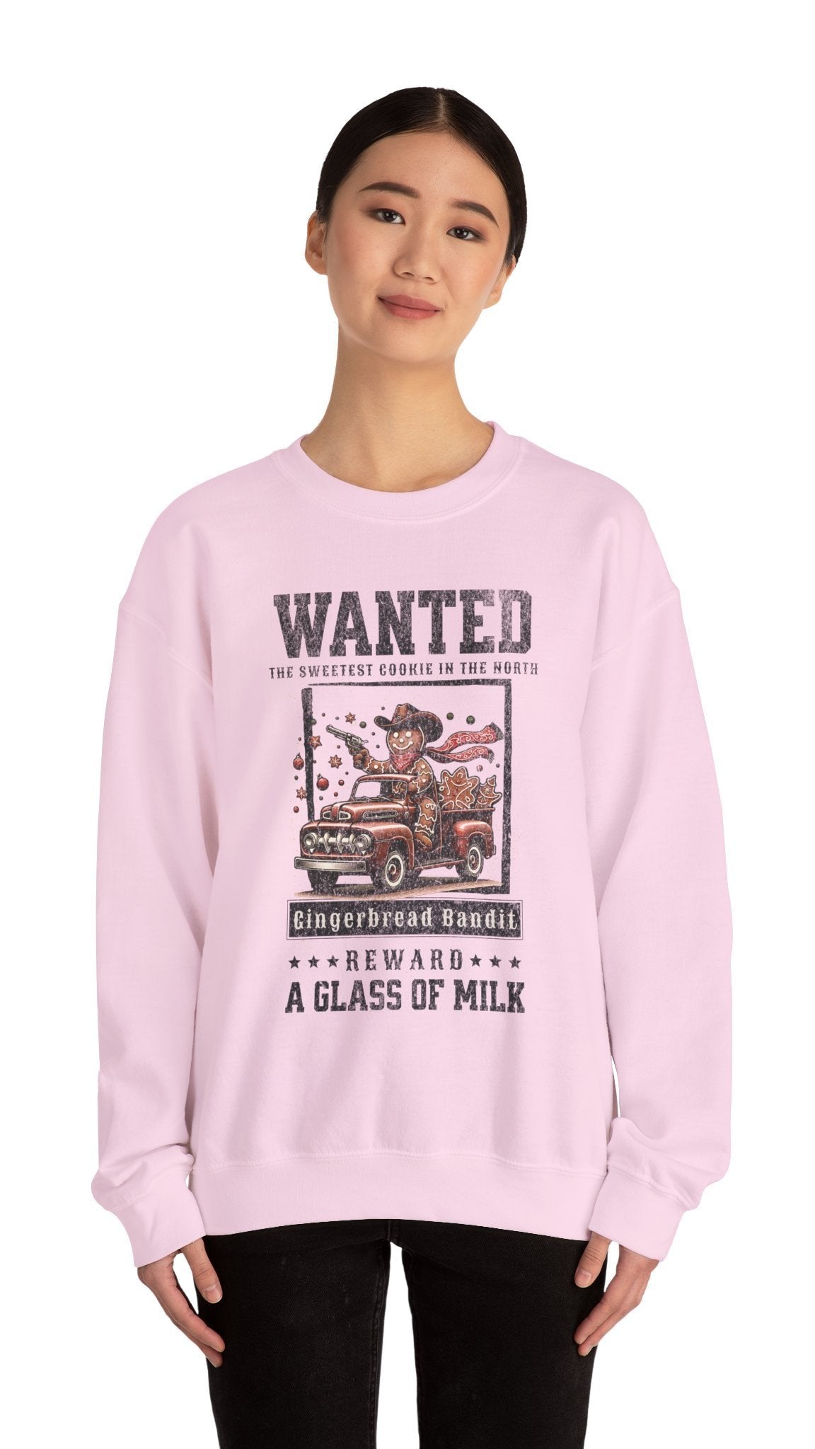 Gingerbread Bandit Sweatshirt. Cowboy. Christmas Cookies. Baking. Western Christmas