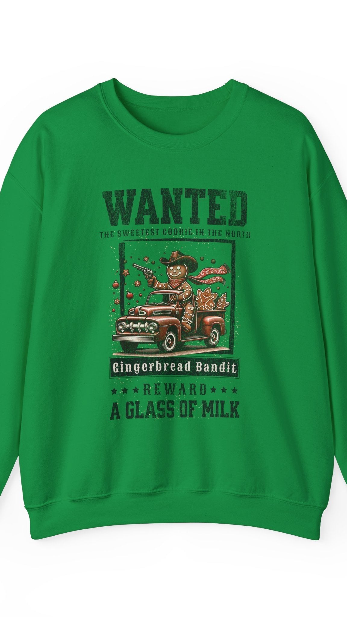 Gingerbread Bandit Sweatshirt. Cowboy. Christmas Cookies. Baking. Western Christmas