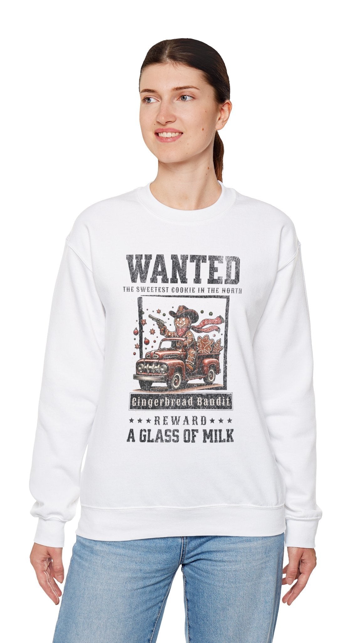 Gingerbread Bandit Sweatshirt. Cowboy. Christmas Cookies. Baking. Western Christmas