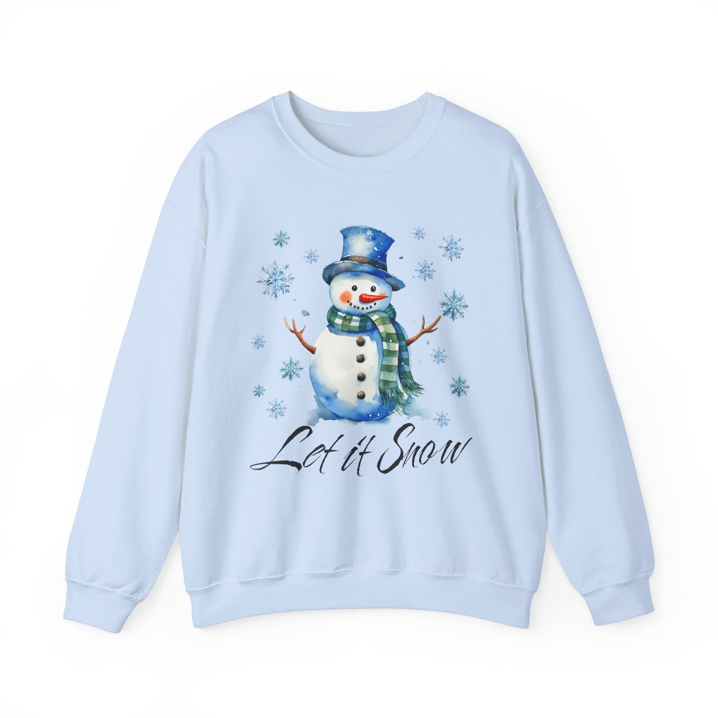 Let it Snow Snowman Sweatshirt. Winter Season. Christmas. Grandma Chic.