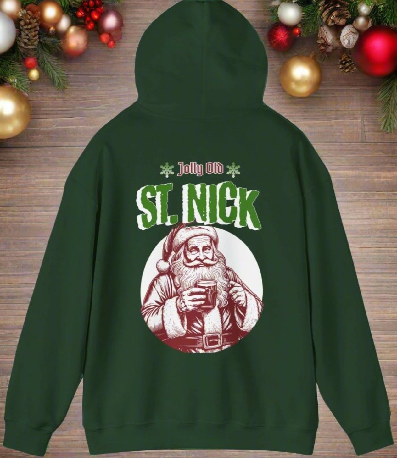 Jolly Old St Nick Northpole Hoodie