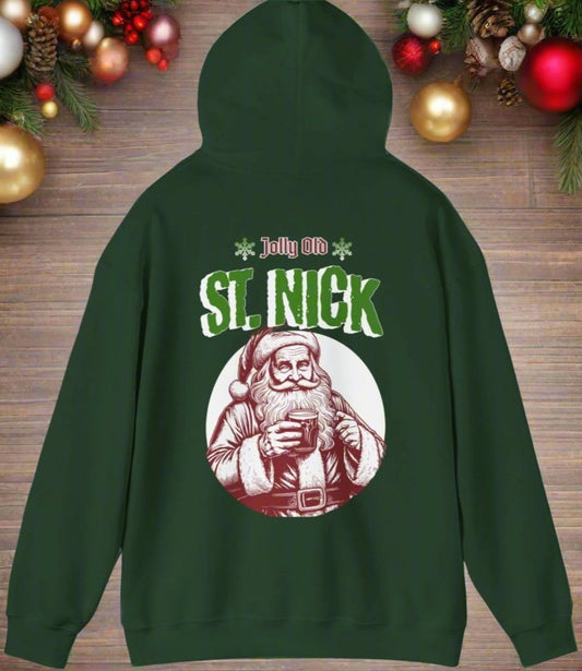 Jolly Old St Nick Northpole Hoodie