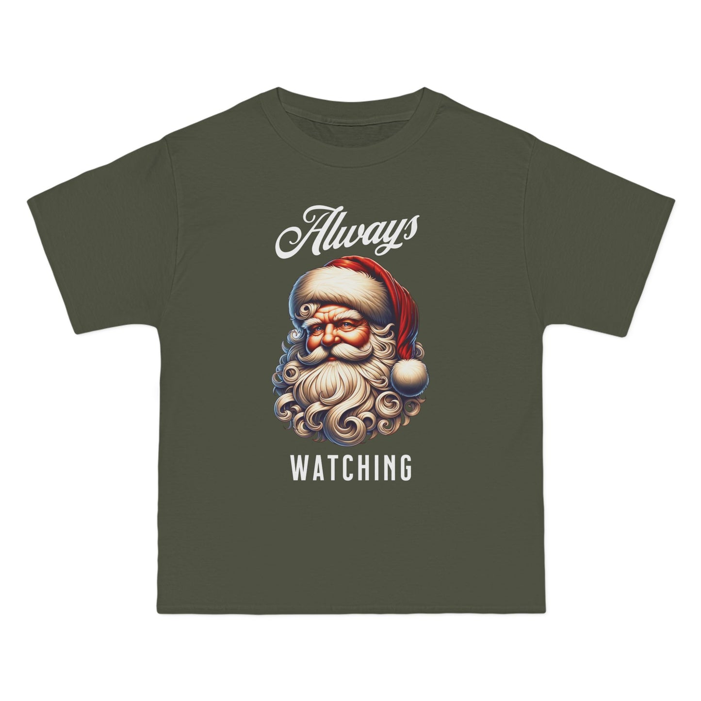 Always Watching Santa Claus T-Shirt. Naughty or nice.