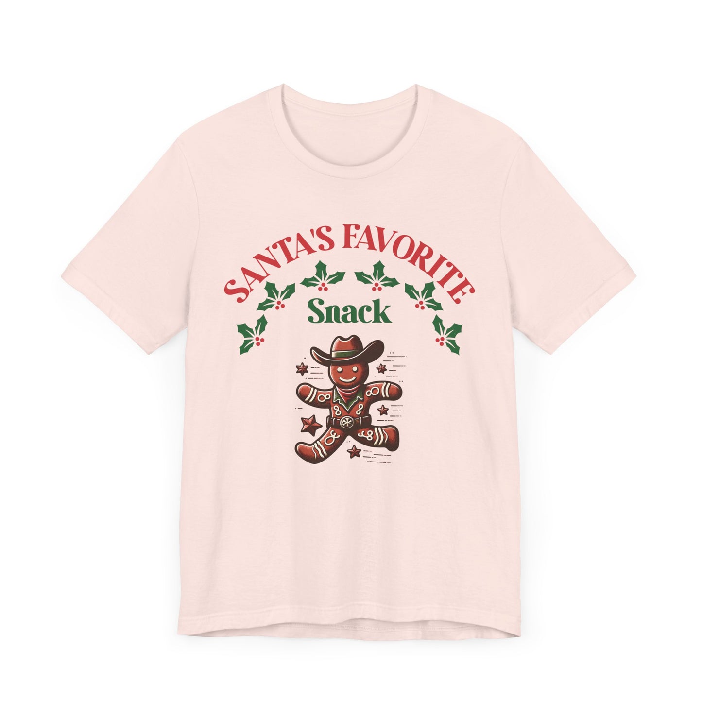 Santa's Favorite Snack T-Shirt. Gingerbread Cowboy. Christmas Baking.