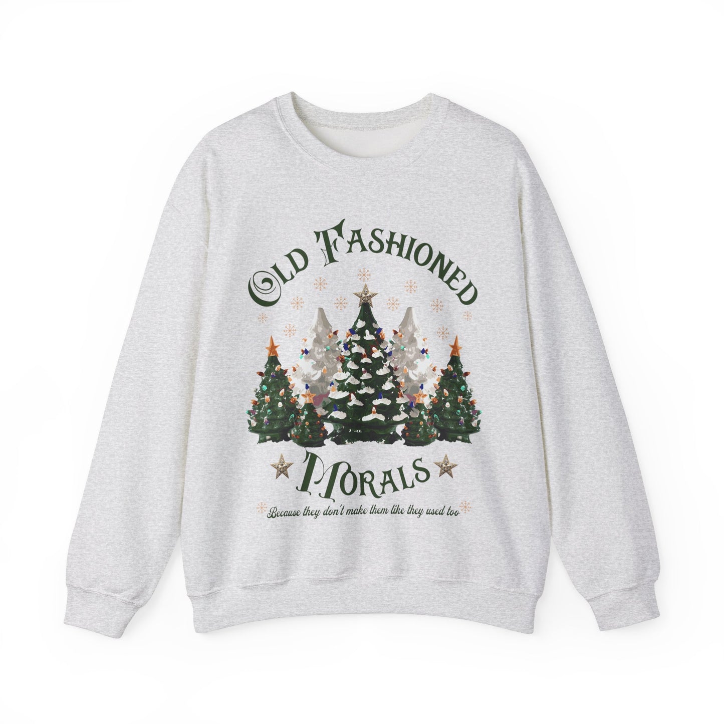 Vintage Tree Farm Sweatshirt - Old Fashioned Morals Design