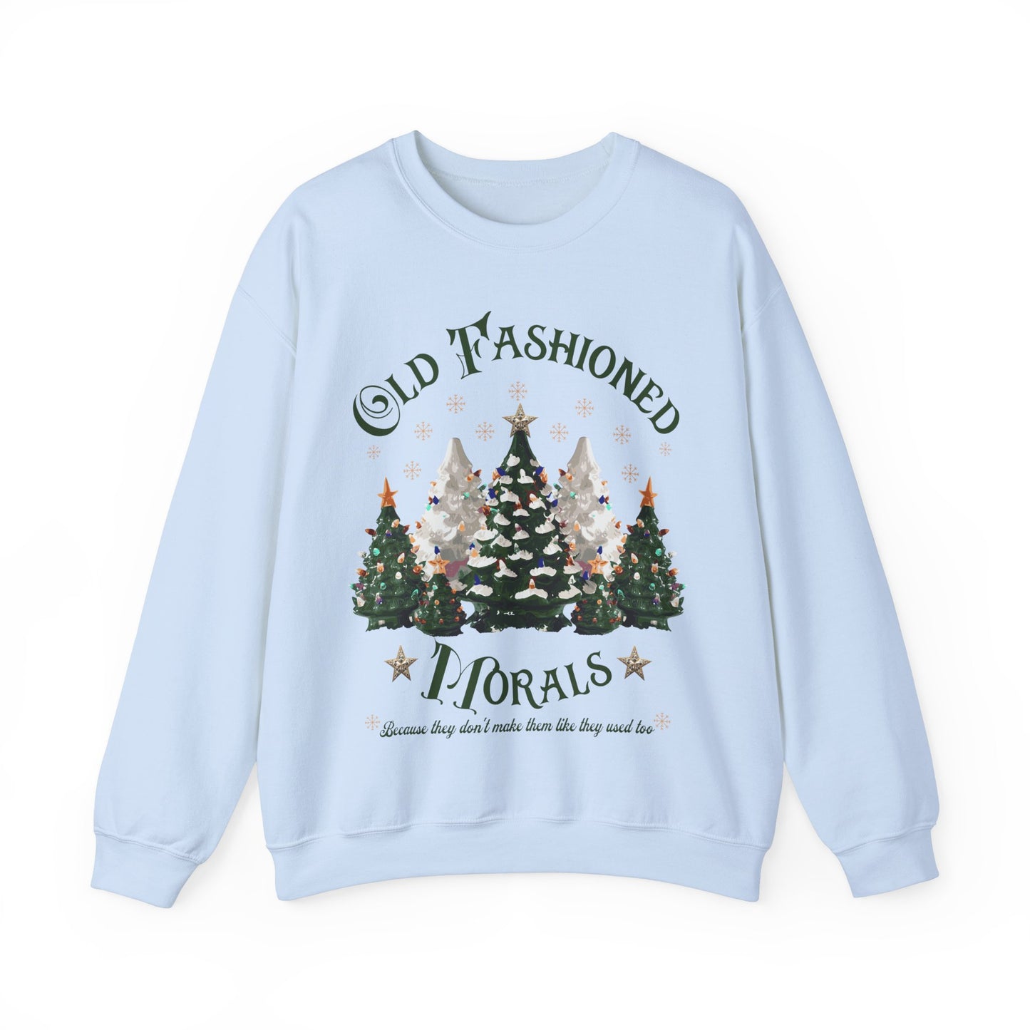 Vintage Tree Farm Sweatshirt - Old Fashioned Morals Design