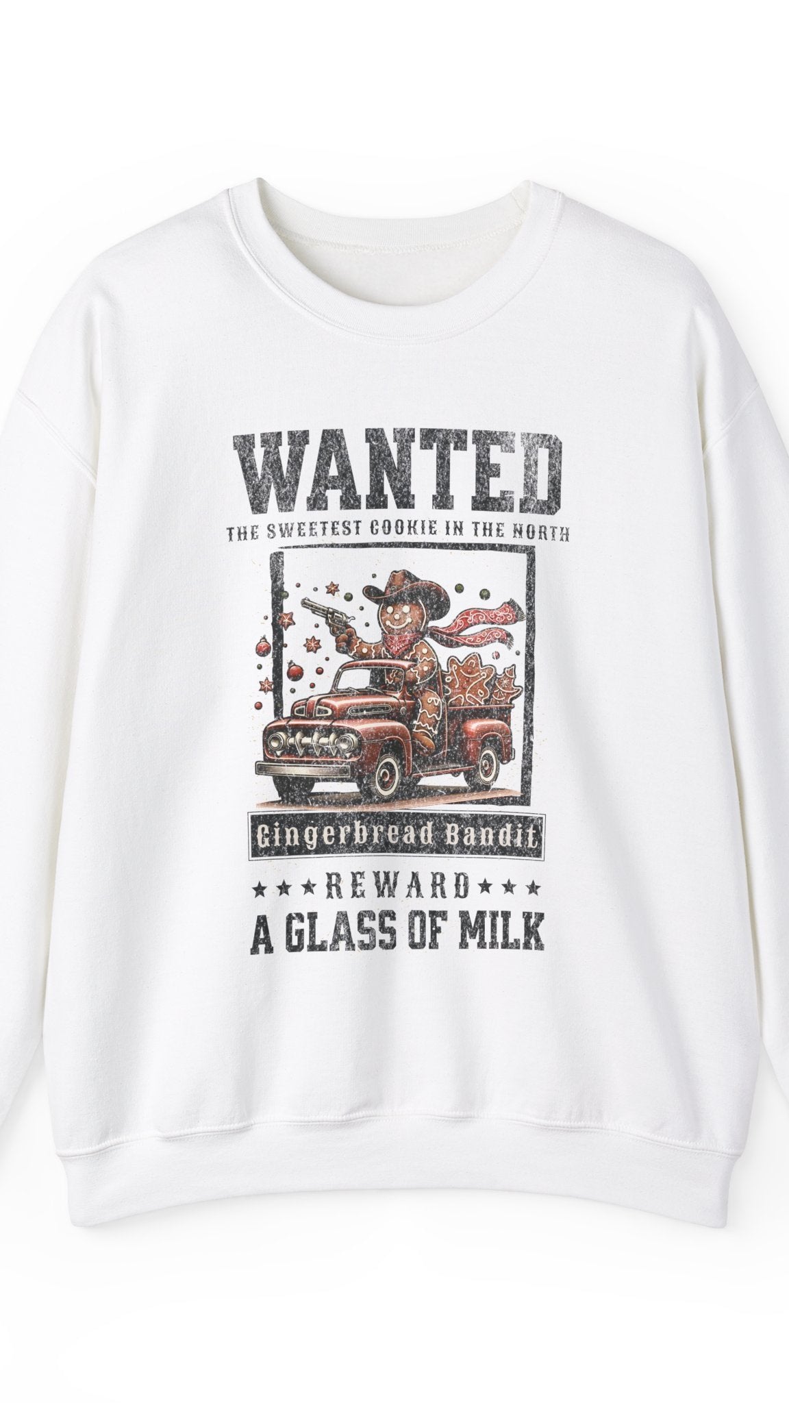 Gingerbread Bandit Sweatshirt. Cowboy. Christmas Cookies. Baking. Western Christmas