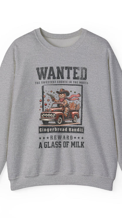 Gingerbread Bandit Sweatshirt. Cowboy. Christmas Cookies. Baking. Western Christmas