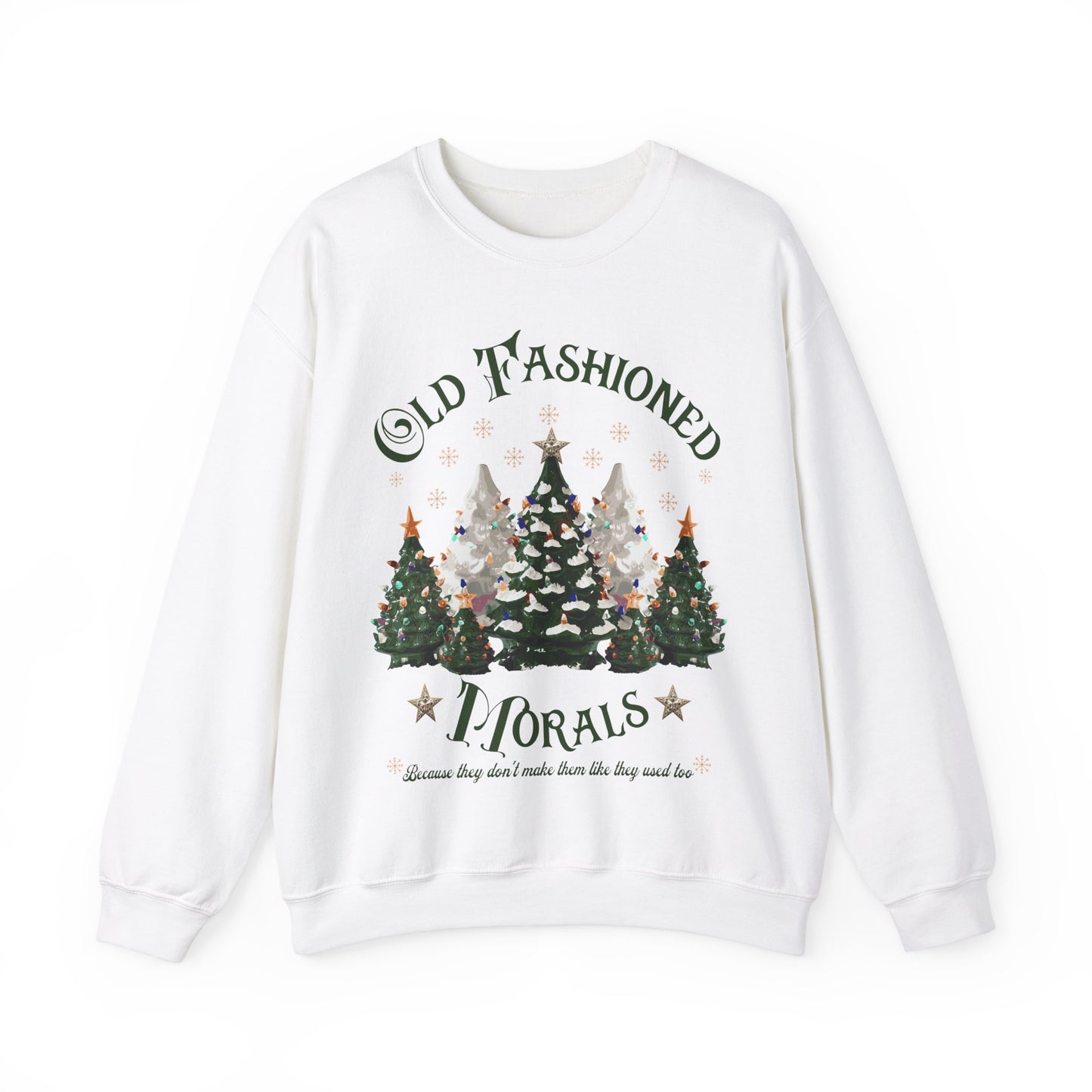 Vintage Tree Farm Sweatshirt - Old Fashioned Morals Design